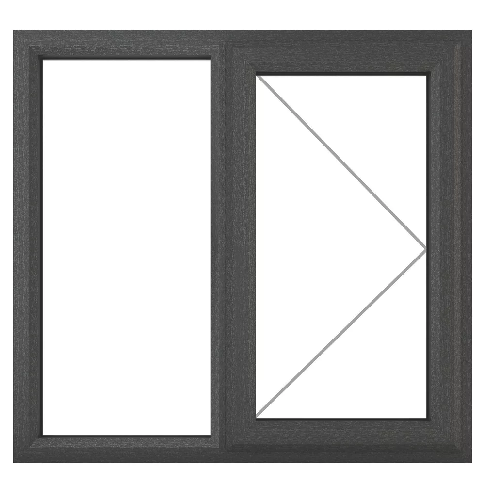 Crystal Right-Hand Opening Double-Glazed Casement Anthracite Grey UPVC Window 905 X 965mm 4 Crystal Right-Hand Opening Double-Glazed Casement Anthracite Grey UPVC Window 905 X 965mm - Image 2