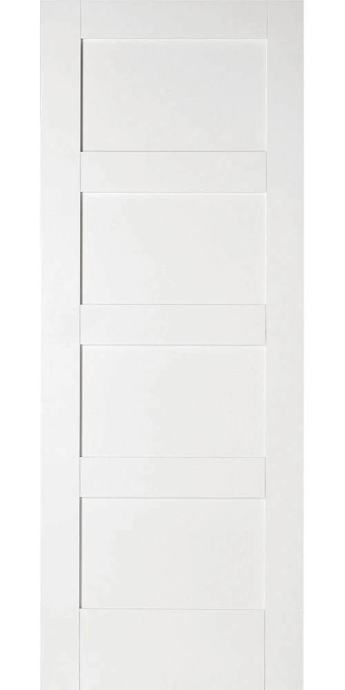 Jeld-Wen Primed White Wooden 4-Panel Shaker Internal Door 1981 X 838mm 4 Jeld-Wen Primed White Wooden 4-Panel Shaker Internal Door 1981 X 838mm - Image 2