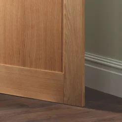 Jeld-Wen Unfinished Oak Veneer Wooden 1-Panel Shaker Internal Door 1981 X 610mm -ClearAmber shop 1108G A2