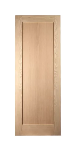 Jeld-Wen Unfinished Oak Veneer Wooden 1-Panel Shaker Internal Door 1981 X 610mm