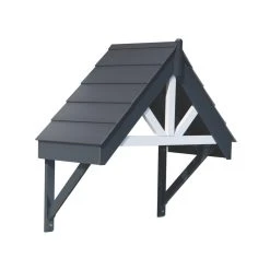 Greenhurst Deluxe Door Canopy Grey 1320 X 630 X 1260mm -ClearAmber shop 112RT A1