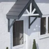 Greenhurst Deluxe Door Canopy Grey 1320 X 630 X 1260mm -ClearAmber shop 112RT P