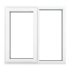 Crystal Left-Hand Opening Double-Glazed Casement White UPVC Window 1190 X 1190mm -ClearAmber shop 123JK P