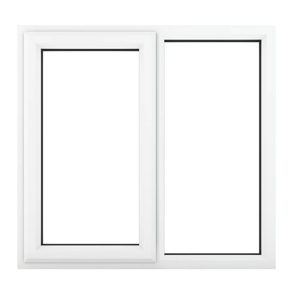 Crystal Left-Hand Opening Double-Glazed Casement White UPVC Window 1190 X 1190mm 3 Crystal Left-Hand Opening Double-Glazed Casement White UPVC Window 1190 X 1190mm