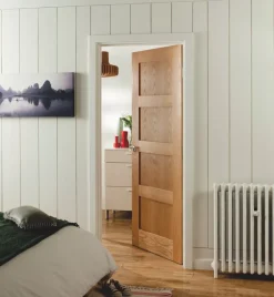 Jeld-Wen Unfinished Oak Veneer Wooden 4-Panel Shaker Internal Fire Door 2040 X 826mm 6 Jeld-Wen Unfinished Oak Veneer Wooden 4-Panel Shaker Internal Fire Door 2040 X 826mm -ClearAmber shop 1303G A1