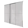 Spacepro Minimalist 3-Door Sliding Wardrobe Door Kit Silver Frame Grey Glass Panel 2262 X 2260mm 1 Spacepro Minimalist 3-Door Sliding Wardrobe Door Kit Silver Frame Grey Glass Panel 2262 X 2260mm -ClearAmber shop 132GP P