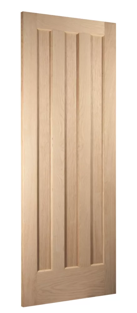 Jeld-Wen Aston Unfinished Oak Veneer Wooden 3-Panel Internal Fire Door 1981 X 838mm 3 Jeld-Wen Aston Unfinished Oak Veneer Wooden 3-Panel Internal Fire Door 1981 X 838mm