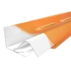 Corrapol Rock N Lock Aluminium Wall Side Flashing White 130 X 70mm X 2m -ClearAmber shop 152VK P