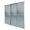 Spacepro Minimalist 3-Door Sliding Wardrobe Door Kit Silver Frame Grey Tinted Mirror Panel 2262 X 2260mm 2 Spacepro Minimalist 3-Door Sliding Wardrobe Door Kit Silver Frame Grey Tinted Mirror Panel 2262 X 2260mm -ClearAmber shop 159GP P