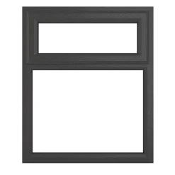 Crystal Top Opening Double-Glazed Casement Anthracite Grey UPVC Window 905 X 965mm