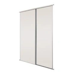 Spacepro Classic 2-Door Sliding Wardrobe Door Kit Cashmere Frame Cashmere Panel 1489 X 2260mm