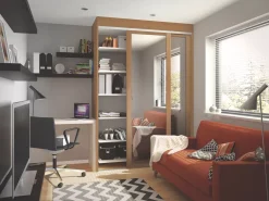 Spacepro Shaker 1-Door Sliding Wardrobe Door Oak Frame Mirror Panel 610 X 2260mm 6 Spacepro Shaker 1-Door Sliding Wardrobe Door Oak Frame Mirror Panel 610 X 2260mm -ClearAmber shop 1819V A1