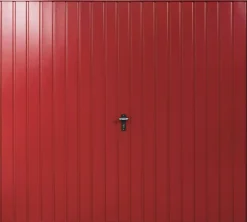 Gliderol Vertical 7&apos; X 7&apos; Non-Insulated Frameless Steel Up & Over Garage Door Ruby Red