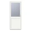 Crystal 1-Panel 1-Light Left-Hand Opening White Aluminium Back Door 2090 X 840mm -ClearAmber shop 200VJ P