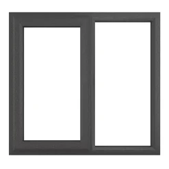 Crystal Left-Hand Opening Double-Glazed Casement Anthracite Grey UPVC Window 905 X 965mm