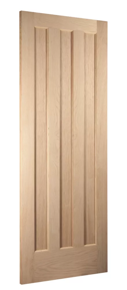 Jeld-Wen Aston Unfinished Oak Veneer Wooden 3-Panel Internal Door 1981 X 686mm 8 Jeld-Wen Aston Unfinished Oak Veneer Wooden 3-Panel Internal Door 1981 X 686mm - Image 6