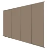 Spacepro Classic 4-Door Sliding Wardrobe Door Kit Stone Grey Frame Stone Grey Panel 2370 X 2260mm -ClearAmber shop 224GK P