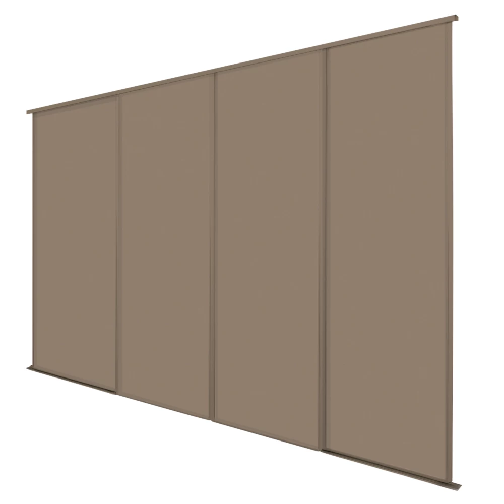Spacepro Classic 4-Door Sliding Wardrobe Door Kit Stone Grey Frame Stone Grey Panel 2370 X 2260mm 3 Spacepro Classic 4-Door Sliding Wardrobe Door Kit Stone Grey Frame Stone Grey Panel 2370 X 2260mm