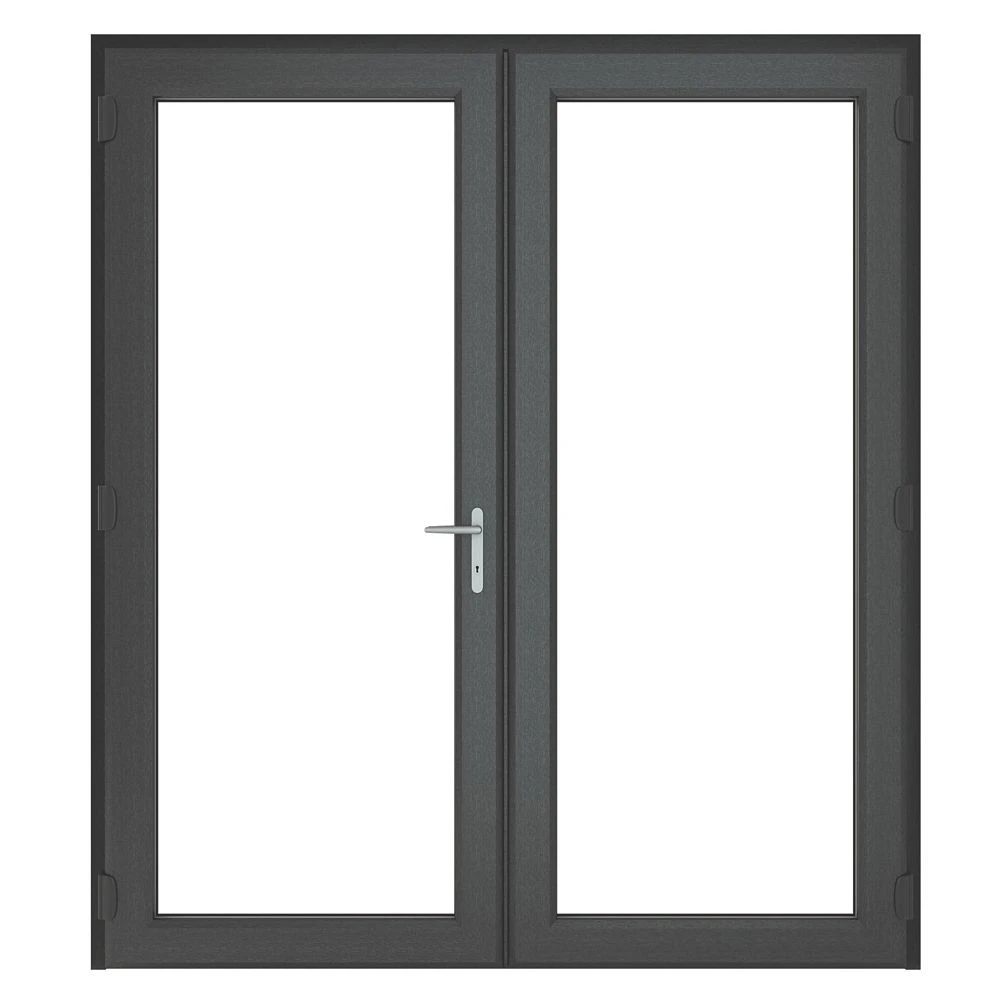 Crystal Anthracite Grey UPVC French Door Set 2055 X 1790mm 3 Crystal Anthracite Grey UPVC French Door Set 2055 X 1790mm