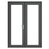 Crystal Anthracite Grey UPVC French Door Set 2055 X 1490mm -ClearAmber shop 226JP P