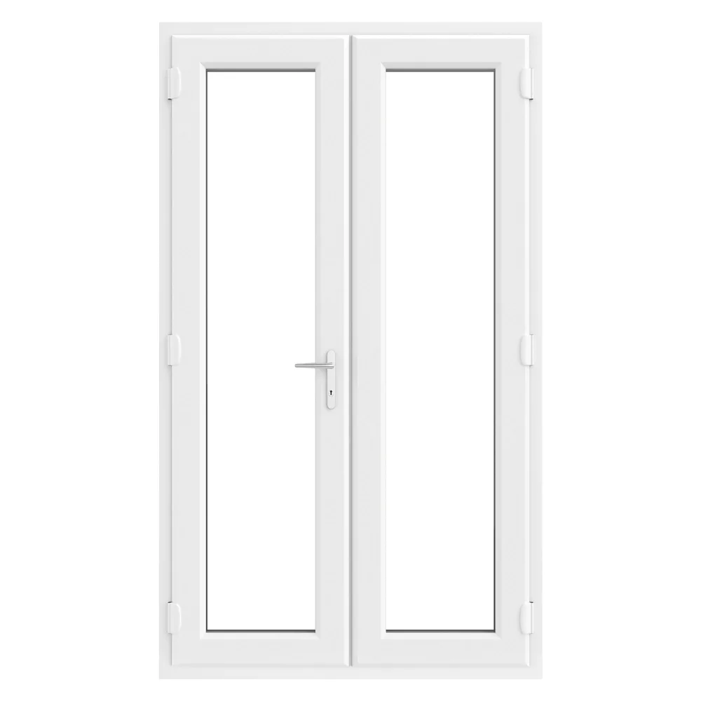 Crystal White UPVC French Door Set 2055 X 1290mm 3 Crystal White UPVC French Door Set 2055 X 1290mm