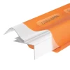 Corrapol Rock N Lock Aluminium Rigid Side Flashing White 125 X 97mm X 2m -ClearAmber shop 233VK P