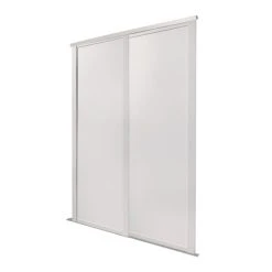 Spacepro Shaker 2-Door Sliding Wardrobe Door Kit Cashmere Frame Cashmere Panel 1449 X 2260mm