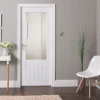 Jeld-Wen 1-Semi-Translucent Light Primed White Wooden Cottage Internal Door 1981 X 686mm