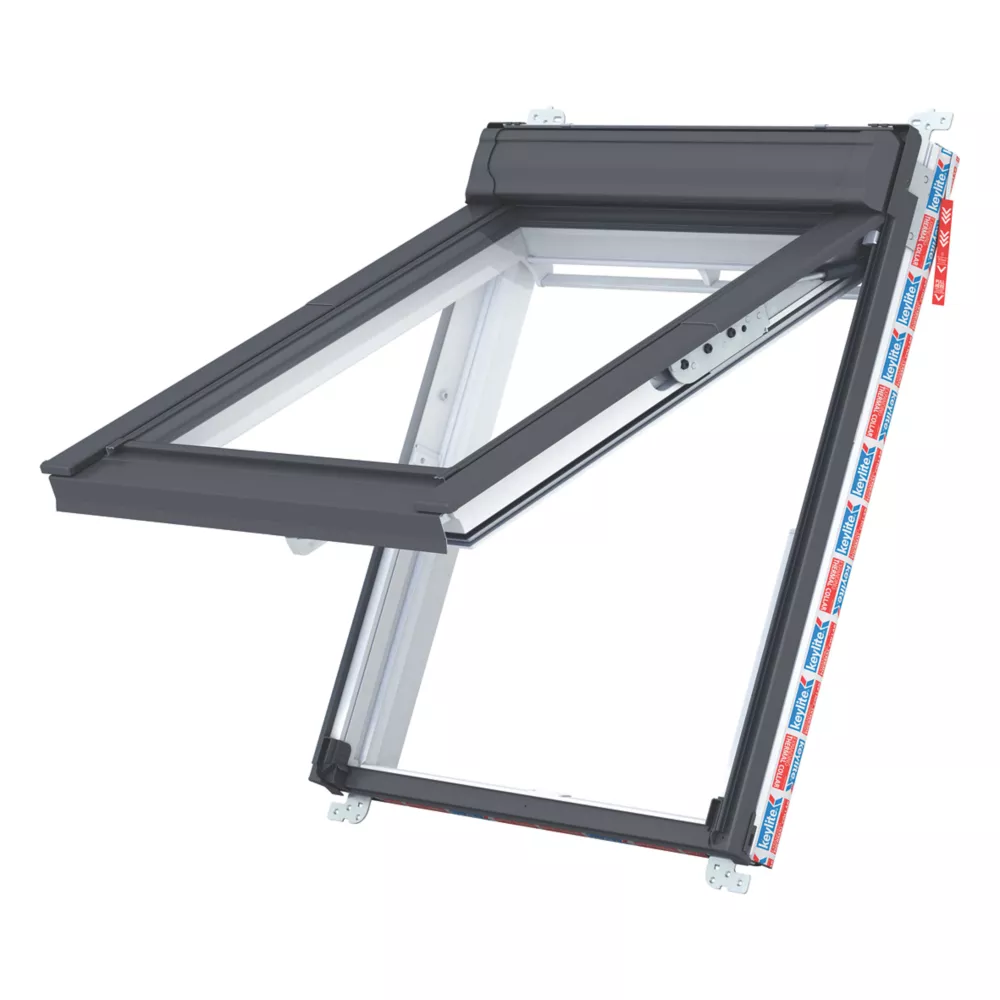 Keylite Manual Top-Hung Grey & White Timber Roof Window Clear 780 X 1180mm 3 Keylite Manual Top-Hung Grey & White Timber Roof Window Clear 780 X 1180mm