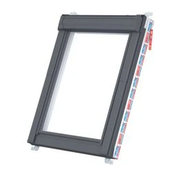 Keylite Manual Centre-Pivot Grey & White UPVC Roof Window Clear 780 X 980mm -ClearAmber shop 240KK A2