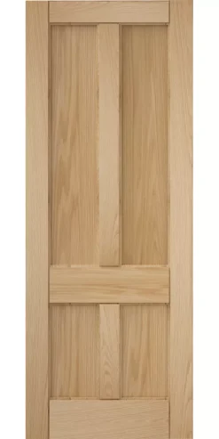 Jeld-Wen Deco Unfinished Oak Veneer Wooden 4-Panel Internal Door 1981 X 686mm -ClearAmber shop 252JK A1