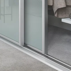 Spacepro Classic 3-Door Framed Glass Sliding Wardrobe Doors White Frame Arctic White Panel 2216 X 2260mm 9 Spacepro Classic 3-Door Framed Glass Sliding Wardrobe Doors White Frame Arctic White Panel 2216 X 2260mm -ClearAmber shop 2590F A2