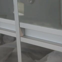 Spacepro Minimalist 2-Door Sliding Wardrobe Door Kit Silver Frame Grey Tinted Mirror Panel 1816 X 2260mm -ClearAmber shop 264GP A2