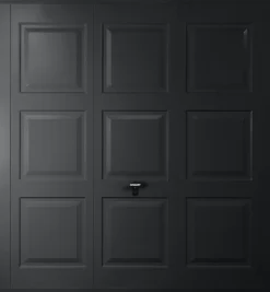 Gliderol Georgian 7&apos; 6" X 7&apos; Non-Insulated Frameless Steel Up & Over Garage Door Jet Black