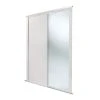 Spacepro Shaker 2-Door Sliding Wardrobe Door Kit Cashmere Frame Cashmere / Mirror Panel 1753 X 2260mm -ClearAmber shop 278GK P