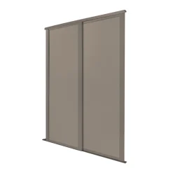 Spacepro Shaker 2-Door Sliding Wardrobe Door Kit Stone Grey Frame Stone Grey Panel 1753 X 2260mm