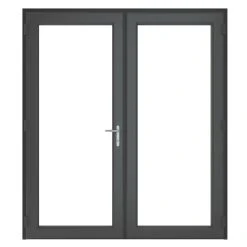 Crystal Anthracite Grey UPVC French Door Set 2090 X 1790mm