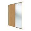 Spacepro Classic 2-Door Sliding Wardrobe Door Kit Oak Frame Oak / Mirror Panel 1185 X 2260mm