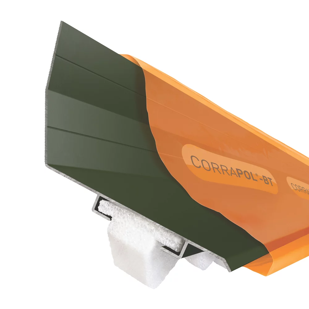 Corrapol-BT Rock N Lock Aluminium Wall Top Flashing Green 165 X 90mm X 2m 3 Corrapol-BT Rock N Lock Aluminium Wall Top Flashing Green 165 X 90mm X 2m