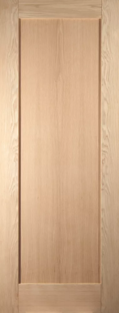 Jeld-Wen Unfinished Oak Veneer Wooden 1-Panel Shaker Internal Door 2040 X 726mm 3 Jeld-Wen Unfinished Oak Veneer Wooden 1-Panel Shaker Internal Door 2040 X 726mm