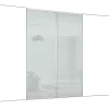 Spacepro Classic 2-Door Sliding Wardrobe Door Kit Silver Frame Arctic White Panel 1489 X 2260mm -ClearAmber shop 308GK P
