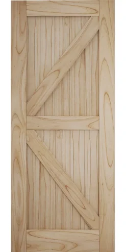 Jeld-Wen Grange Unfinished Mindi Oak Wooden Cottage Internal Sliding Barn Door 2073 X 862mm -ClearAmber shop 313JR A1