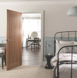 Jeld-Wen Unfinished Oak Veneer Wooden Cottage Internal Door 1981 X 533mm