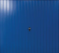 Gliderol Vertical 7&apos; 6" X 6&apos; 6" Non-Insulated Frameless Steel Up & Over Garage Door Signal Blue