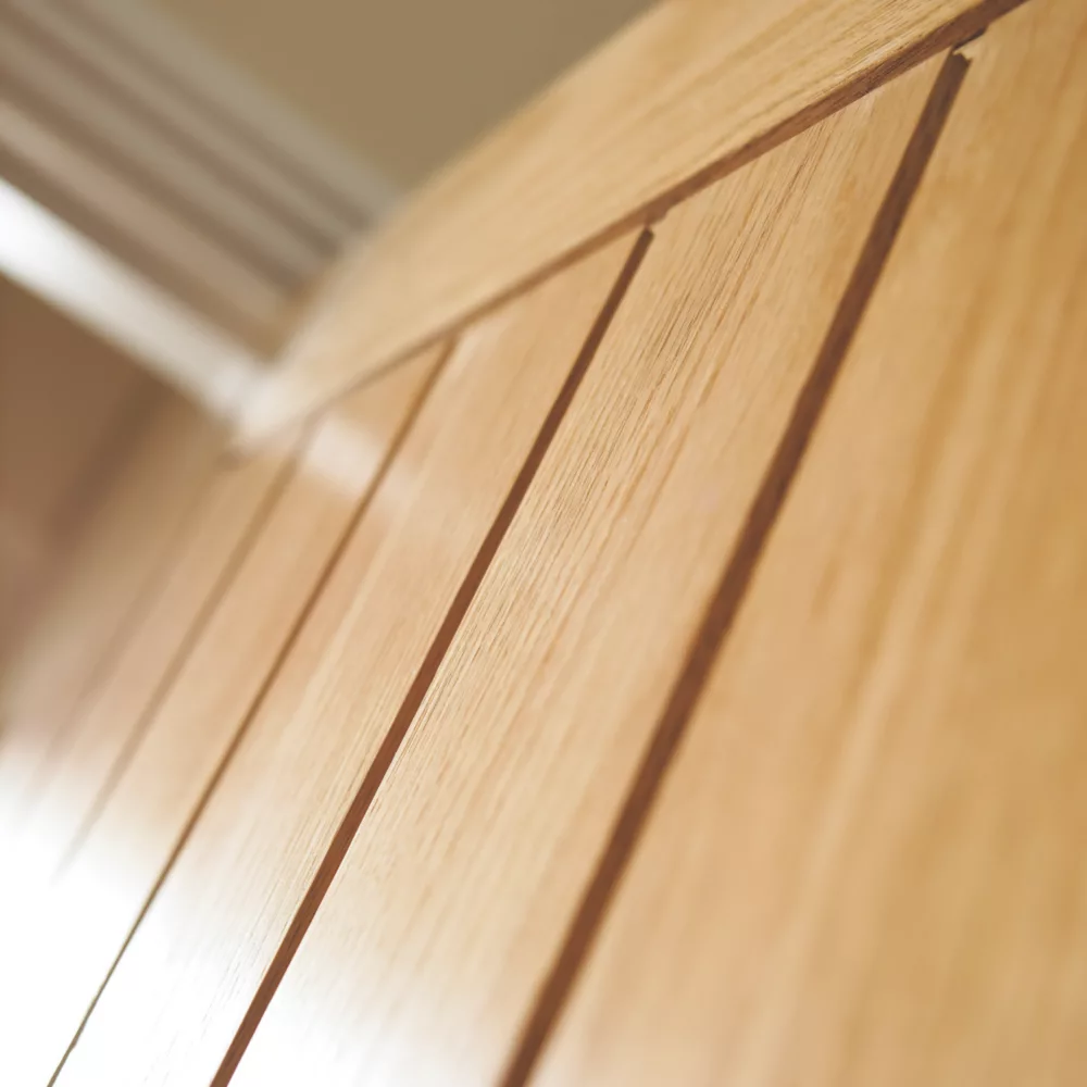 Jeld-Wen Unfinished Oak Veneer Wooden Cottage Internal Fire Door 1981 X 762mm 7 Jeld-Wen Unfinished Oak Veneer Wooden Cottage Internal Fire Door 1981 X 762mm - Image 5