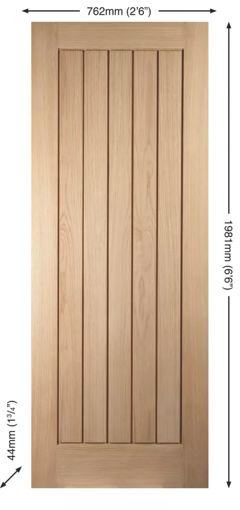 Jeld-Wen Unfinished Oak Veneer Wooden Cottage Internal Fire Door 1981 X 762mm 3 Jeld-Wen Unfinished Oak Veneer Wooden Cottage Internal Fire Door 1981 X 762mm