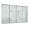 Spacepro Classic 4-Door Framed Glass Sliding Wardrobe Doors White Frame Arctic White Panel 2978 X 2260mm 2 Spacepro Classic 4-Door Framed Glass Sliding Wardrobe Doors White Frame Arctic White Panel 2978 X 2260mm -ClearAmber shop 3363F P