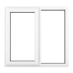 Crystal Left-Hand Opening Double-Glazed Casement White UPVC Window 1190 X 1040mm