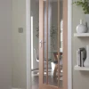 Jeld-Wen Worcester 2-Clear Light Unfinished Oak Veneer Wooden 3-Panel Internal Door 1981 X 762mm