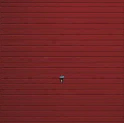 Gliderol Horizontal 8&apos; X 7&apos; Non-Insulated Frameless Steel Up & Over Garage Door Ruby Red